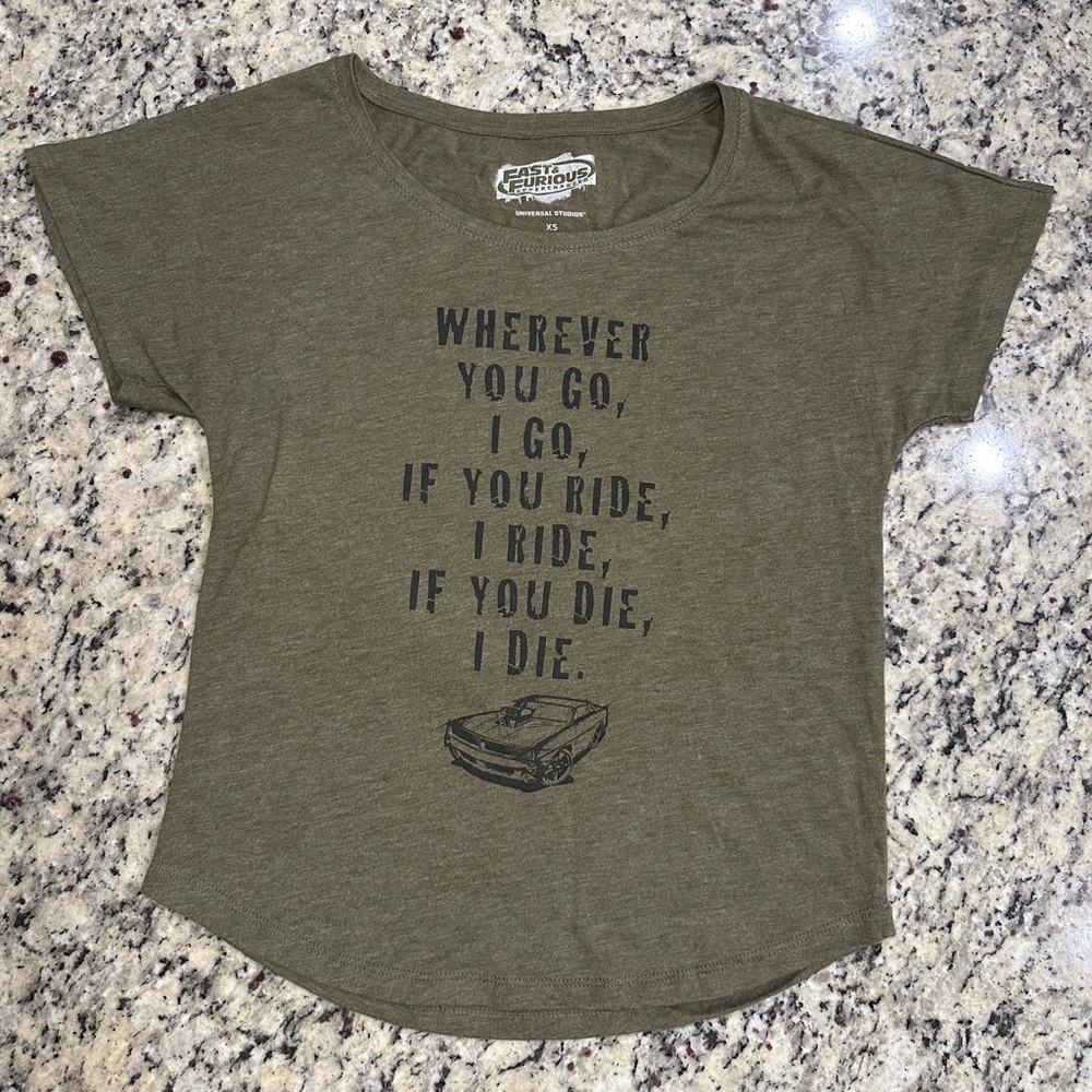 Universal Studios Fast & Furious Supercharged Women’s XS Short-Sleeve T-Shirt